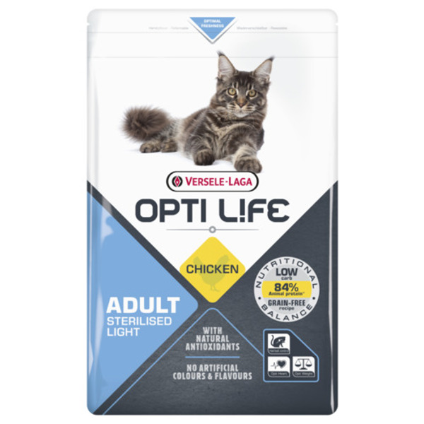 Versele-Laga Opti-Life Cat Sterilised/Light 2,5 kg Kip