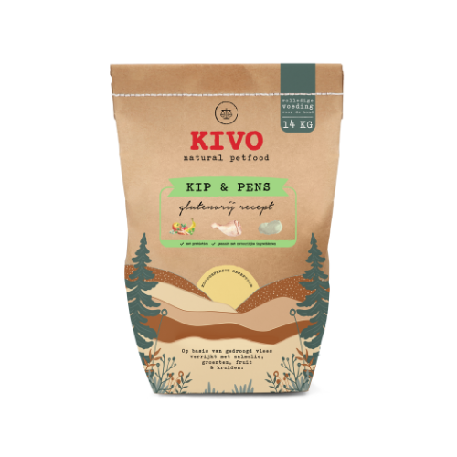 Kivo kip & pens geperst 14kg