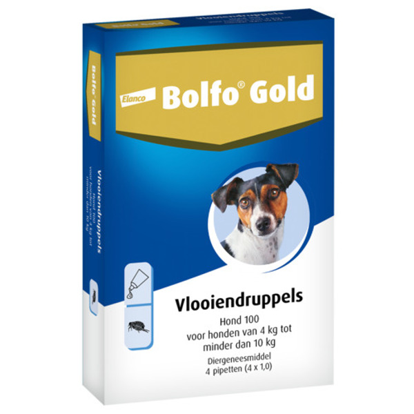 Bolfo Gold hond 4-10 kg 4 pipetten
