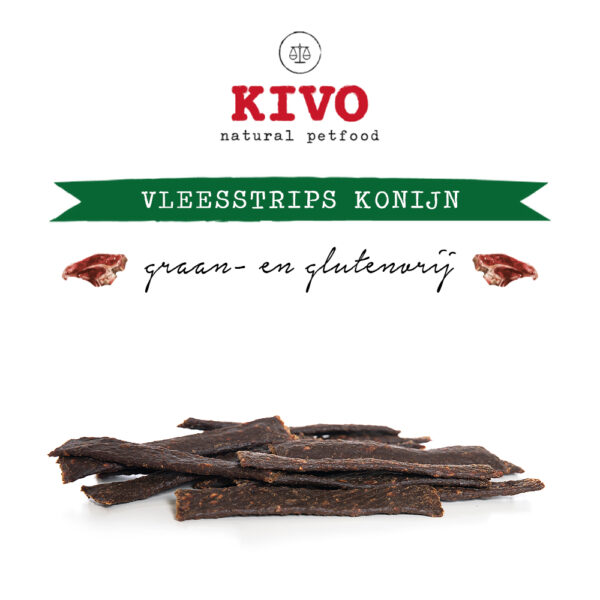 Kivo Vleesstrips Konijn 200 gram