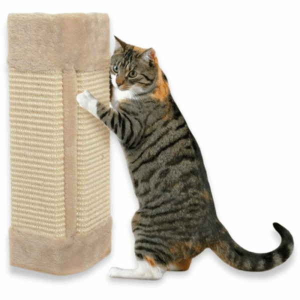Krabplank Hoek - Beige - Pluche en Sisal - 50 x 23 cm