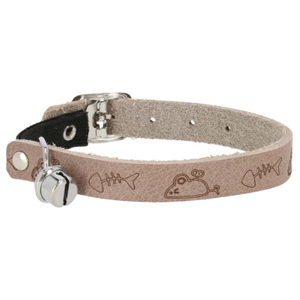 Poezenbandje met print Grijs 30x1,4 cm