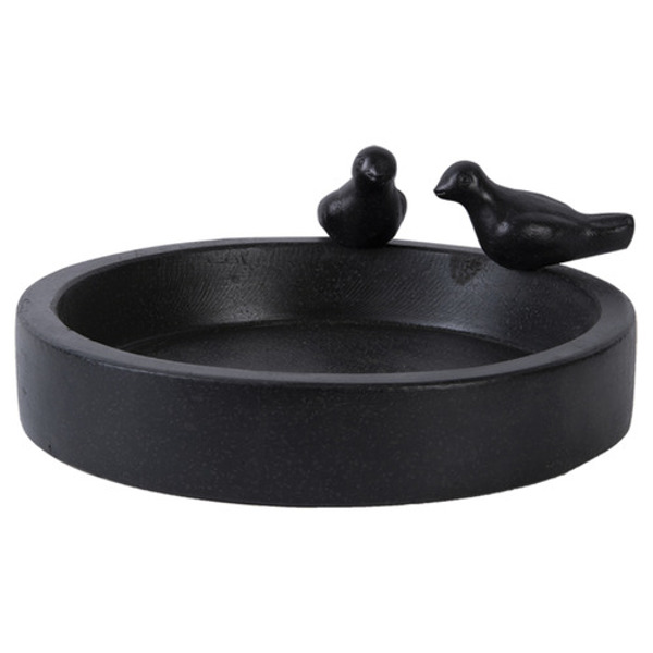 Best for Birds vogelbad terrazzo rond Zwart 33x30x12 cm