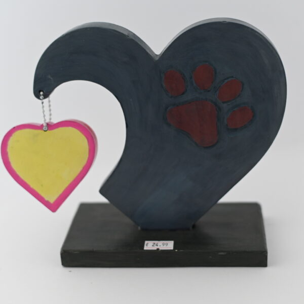 Herinneringen in Gietgips Groot hart met klein hangend hart Zeikant