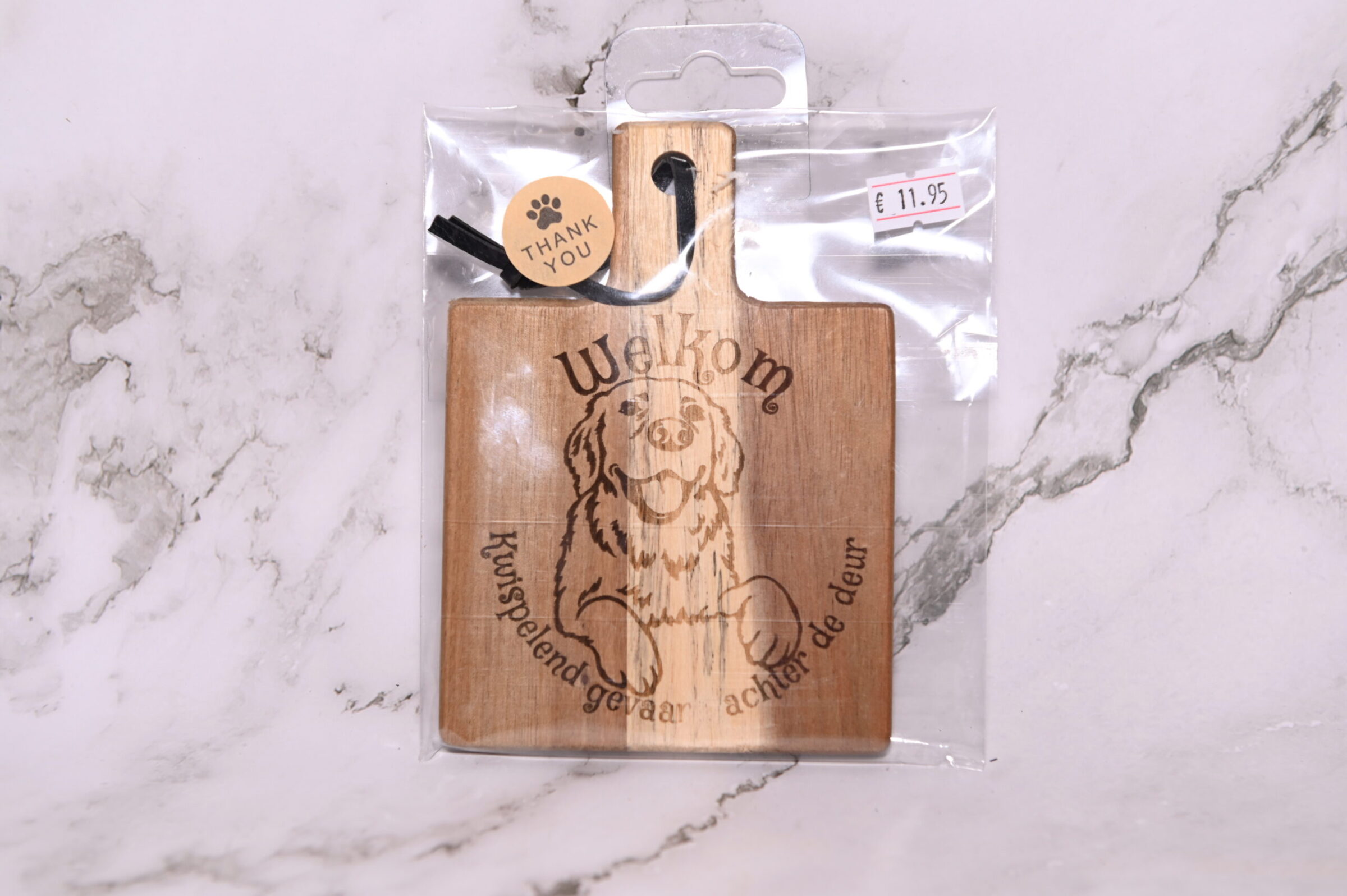Houten tapasplankje gegraveerd, Hond Golden Retriever