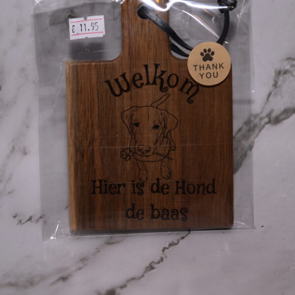 Houten tapasplankje gegraveerd, Hond Labrador