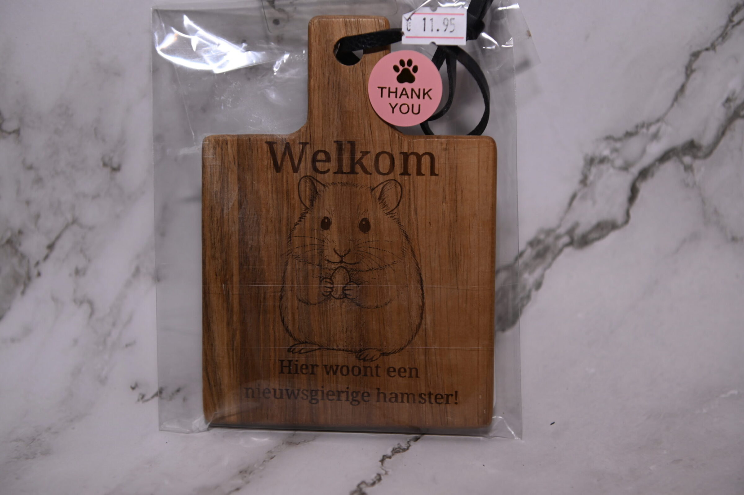 Houten tapasplankje gegraveerd, Hamster